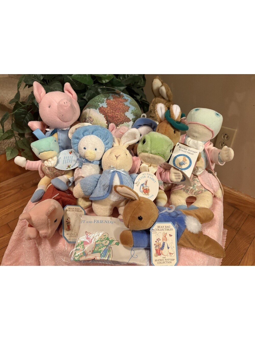 Beatrix Potter Peter Rabbit Plush Lot Of 15 Eden Bean Bag Rattles Squeakers
